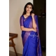 Generic Women's Soft Lichi Silk Solid Saree With Unstitched Blouse 5.5Mtr (Blue) Generic Women's Soft Lichi Silk Solid Saree With Unstitched Blouse 5.5Mtr (Blue)