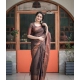 Generic Women's Soft Lichi Silk Printed Saree With Unstitched Blouse 5.5Mtr (Brown) Generic Women's Soft Lichi Silk Printed Saree With Unstitched Blouse 5.5Mtr (Brown)