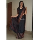 Generic Women's Soft Lichi Silk Solid Saree With Unstitched Blouse 5.5Mtr (Black) Generic Women's Soft Lichi Silk Solid Saree With Unstitched Blouse 5.5Mtr (Black)
