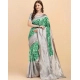 Generic Women's Soft Lichi Silk Printed Saree With Unstitched Blouse 5.5Mtr (Green) Generic Women's Soft Lichi Silk Printed Saree With Unstitched Blouse 5.5Mtr (Green)