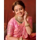 Generic Women's Soft Lichi Silk Printed Saree With Unstitched Blouse 5.5Mtr (Pink) Generic Women's Soft Lichi Silk Printed Saree With Unstitched Blouse 5.5Mtr (Pink)