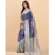 Generic Women's Soft Lichi Silk Printed Saree With Unstitched Blouse 5.5Mtr (Blue) Generic Women's Soft Lichi Silk Printed Saree With Unstitched Blouse 5.5Mtr (Blue)