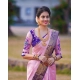 Generic Women's Soft Lichi Silk Printed Saree With Unstitched Blouse 5.5Mtr (Purple) Generic Women's Soft Lichi Silk Printed Saree With Unstitched Blouse 5.5Mtr (Purple)
