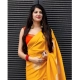 Generic Women's Soft Lichi Silk Printed Saree With Unstitched Blouse 5.5Mtr (Yellow) Generic Women's Soft Lichi Silk Printed Saree With Unstitched Blouse 5.5Mtr (Yellow)