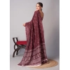 Generic Women's Cotton Ajrakh Printed Saree With Unstitched Blouse 5.5Mtr (Brown)