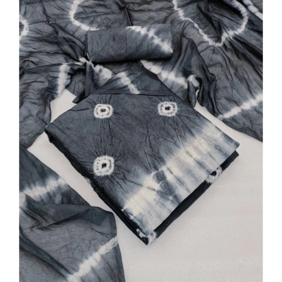 Generic Women's Chanderi Cotton Printed Unstitched Salwar Suit Material With Dupatta 2.3Mtrs (Grey) Generic Women's Chanderi Cotton Printed Unstitched Salwar Suit Material With Dupatta 2.3Mtrs (Grey)