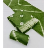 Generic Women's Chanderi Cotton Printed Unstitched Salwar Suit Material With Dupatta 2.3Mtrs (Green)