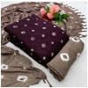 Generic Women's Rayon Printed Unstitched Salwar Suit Material With Dupatta 2.3Mtrs (Wine)