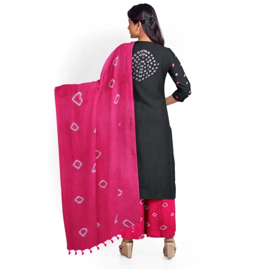 Generic Women's Rayon Printed Unstitched Salwar Suit Material With Dupatta 2.3Mtrs (Grey)