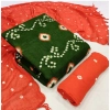 Generic Women's Rayon Printed Unstitched Salwar Suit Material With Dupatta 2.3Mtrs (Mehendi Green)
