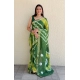 Generic Women's Cotton Shibori Printed Saree With Unstitched Blouse 5.5Mtr (Green)