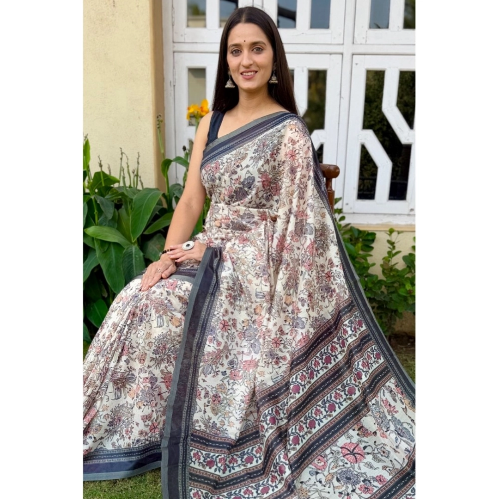 Generic Women's Cotton Slub Printed Saree With Unstitched Blouse 5.5Mtr (Grey) Generic Women's Cotton Slub Printed Saree With Unstitched Blouse 5.5Mtr (Grey)