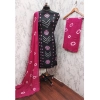 Generic Women's Rayon Printed Unstitched Salwar Suit Material With Dupatta 2.3Mtrs (Grey)