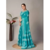 Generic Women's Chanderi Cotton Batik Printed Saree With Unstitched Blouse 5.5Mtr (Rama)