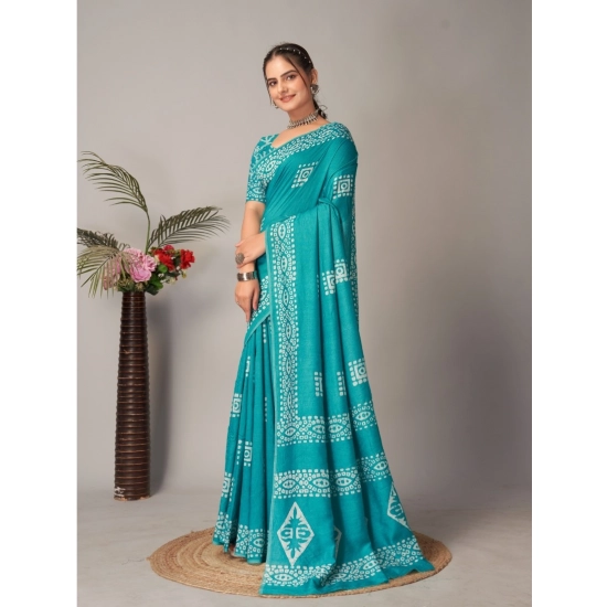 Generic Women's Chanderi Cotton Batik Printed Saree With Unstitched Blouse 5.5Mtr (Rama) Generic Women's Chanderi Cotton Batik Printed Saree With Unstitched Blouse 5.5Mtr (Rama)