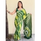 Generic Women's Cotton Shibori Printed Saree With Unstitched Blouse 5.5Mtr (Green)