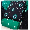 Generic Women's Rayon Printed Unstitched Salwar Suit Material With Dupatta 2.3Mtrs (Black)