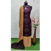 Generic Women's Rayon Printed Unstitched Salwar Suit Material With Dupatta 2.3Mtrs (Wine)