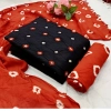 Generic Women's Rayon Printed Unstitched Salwar Suit Material With Dupatta 2.3Mtrs (Black)