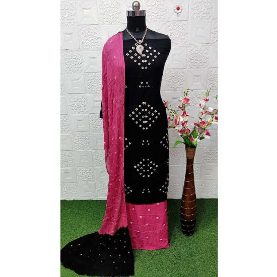 Generic Women's Rayon Printed Unstitched Salwar Suit Material With Dupatta 2.3Mtrs (Black) Generic Women's Rayon Printed Unstitched Salwar Suit Material With Dupatta 2.3Mtrs (Black)