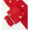 Generic Women's Chanderi Cotton Printed Unstitched Salwar Suit Material With Dupatta 2.3Mtrs (Red)