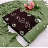 Generic Women's Rayon Printed Unstitched Salwar Suit Material With Dupatta 2.3Mtrs (Coffee)
