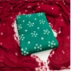 Generic Women's Cambric Cotton Printed Unstitched Salwar Suit Material With Dupatta 2.3Mtrs (Rama)