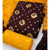 Generic Women's Rayon Printed Unstitched Salwar Suit Material With Dupatta 2.3Mtrs (Coffee)