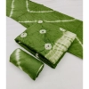 Generic Women's Chanderi Cotton Printed Unstitched Salwar Suit Material With Dupatta 2.3Mtrs (Green)