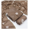 Generic Women's Chanderi Cotton Printed Unstitched Salwar Suit Material With Dupatta 2.3Mtrs (Beige)