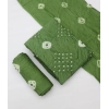 Generic Women's Chanderi Cotton Printed Unstitched Salwar Suit Material With Dupatta 2.3Mtrs (Green)