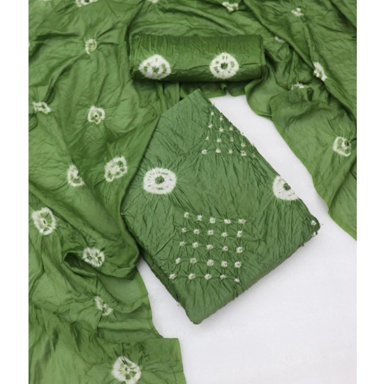 Generic Women's Chanderi Cotton Printed Unstitched Salwar Suit Material With Dupatta 2.3Mtrs (Green) Generic Women's Chanderi Cotton Printed Unstitched Salwar Suit Material With Dupatta 2.3Mtrs (Green)