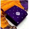 Generic Women's Rayon Printed Unstitched Salwar Suit Material With Dupatta 2.3Mtrs (Purple)