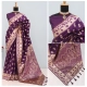 Generic Women's Satin Printed Saree With Unstitched Blouse 5.5Mtr (Purple) Generic Women's Satin Printed Saree With Unstitched Blouse 5.5Mtr (Purple)