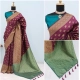 Generic Women's Banarasi Printed Saree With Unstitched Blouse 5.5Mtr (Purple) Generic Women's Banarasi Printed Saree With Unstitched Blouse 5.5Mtr (Purple)