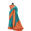 Generic Women's Banarasi Printed Saree With Unstitched Blouse 5.5Mtr (Rama)