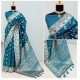Generic Women's Satin Printed Saree With Unstitched Blouse 5.5Mtr (Aqua Blue) Generic Women's Satin Printed Saree With Unstitched Blouse 5.5Mtr (Aqua Blue)