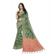 Generic Women's Banarasi Printed Saree With Unstitched Blouse 5.5Mtr (Green) Generic Women's Banarasi Printed Saree With Unstitched Blouse 5.5Mtr (Green)