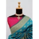 Generic Women's Banarasi Printed Saree With Unstitched Blouse 5.5Mtr (Aqua Blue) Generic Women's Banarasi Printed Saree With Unstitched Blouse 5.5Mtr (Aqua Blue)