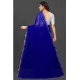 Generic Women's Georgette Embellished Bollywood Saree With Unstitched Blouse (5.5Mtr, Blue)