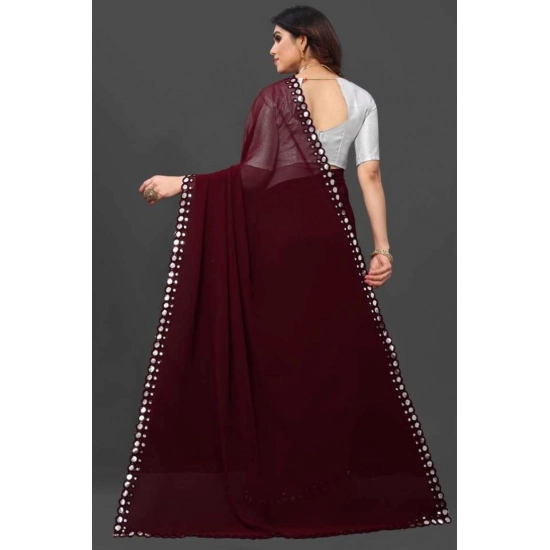 Generic Women's Georgette Embellished Bollywood Saree With Unstitched Blouse (5.5Mtr, Brown) Generic Women's Georgette Embellished Bollywood Saree With Unstitched Blouse (5.5Mtr, Brown)