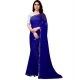 Generic Women's Georgette Embellished Bollywood Saree With Unstitched Blouse (5.5Mtr, Blue)