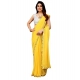 Generic Women's Georgette Embellished Bollywood Saree With Unstitched Blouse (5.5Mtr, Yellow)