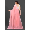 Generic Women's Georgette Embellished Bollywood Saree With Unstitched Blouse (5.5Mtr, Pink)