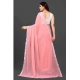 Generic Women's Georgette Embellished Bollywood Saree With Unstitched Blouse (5.5Mtr, Pink)