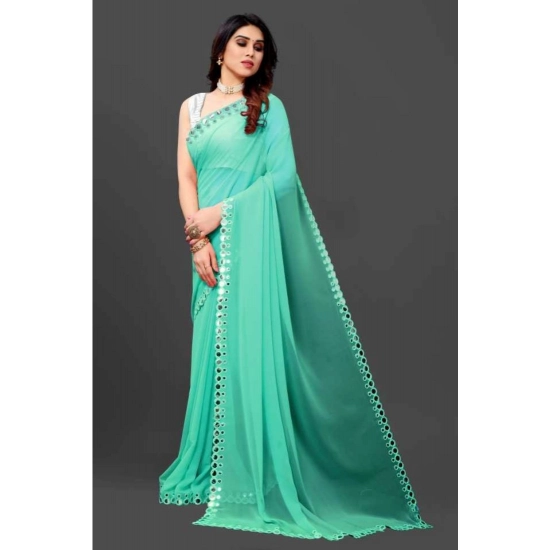 Generic Women's Georgette Embellished Bollywood Saree With Unstitched Blouse (5.5Mtr, Light Green) Generic Women's Georgette Embellished Bollywood Saree With Unstitched Blouse (5.5Mtr, Light Green)