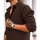 Generic Men's Casual Popcorn Self-design Full Sleeve Collar Shirt (Brown) Generic Men's Casual Popcorn Self-design Full Sleeve Collar Shirt (Brown)
