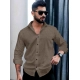 Generic Men's Casual PollyCotton Textured Full Sleeve Collar Shirt (Grey) Generic Men's Casual PollyCotton Textured Full Sleeve Collar Shirt (Grey)