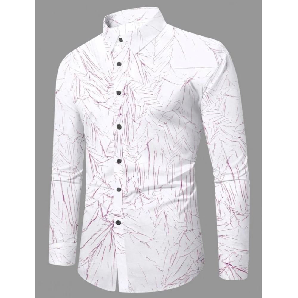 Generic Men's Casual PollyCotton Textured Full Sleeve Collar Shirt (Pink) Generic Men's Casual PollyCotton Textured Full Sleeve Collar Shirt (Pink)