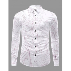 Generic Men's Casual PollyCotton Textured Full Sleeve Collar Shirt (Pink)